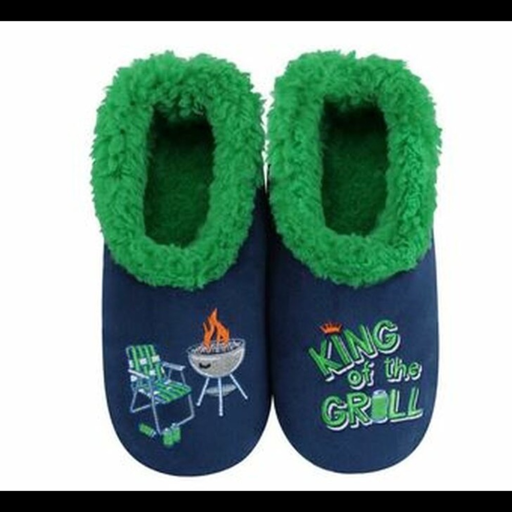 🆕 SNOOZIES King of the Grill Slippers